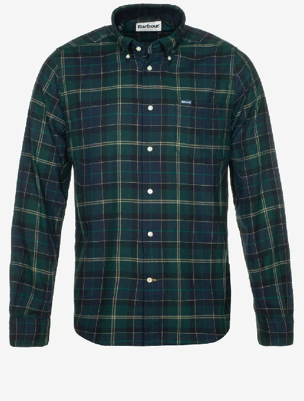 Fortrose Tailored Tartan Shirt Green Loch