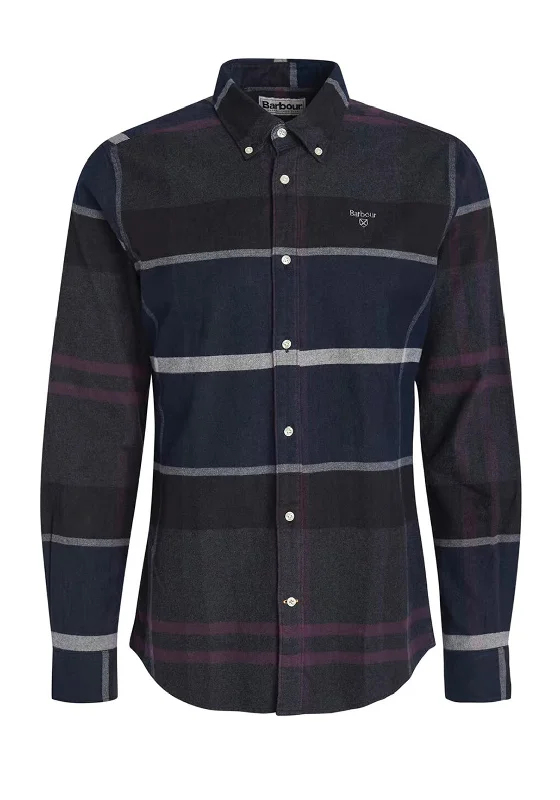 Relaxed Activewear Comfortable Suits Barbour Iceloch Tailored Shirt, Black Slate