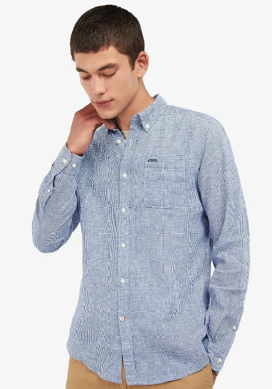 Weekend Wear Simple Jeans Barbour Linton Tailored Shirt, Navy