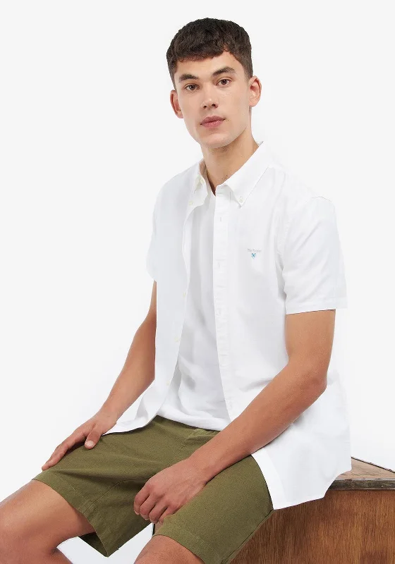 Stylish Looks Smart Sweaters Barbour Oxtown Short Sleeve Tailored Shirt, White