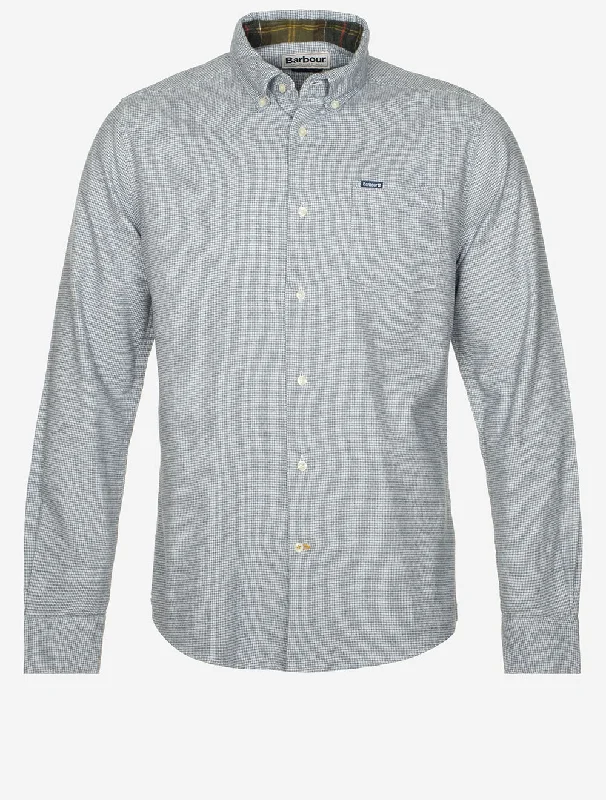 Modern Casuals Smart Footwear Turner Tailored Houndstooth Shirt Navy
