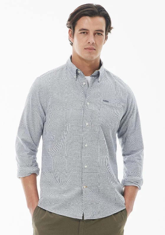 Active Comfort Stylish Footwear Barbour Mens Turner Houndstooth Tailored Shirt, Navy Active Comfort Stylish Footwear Barbour Mens Turner Houndstooth Tailored Shirt, Navy
