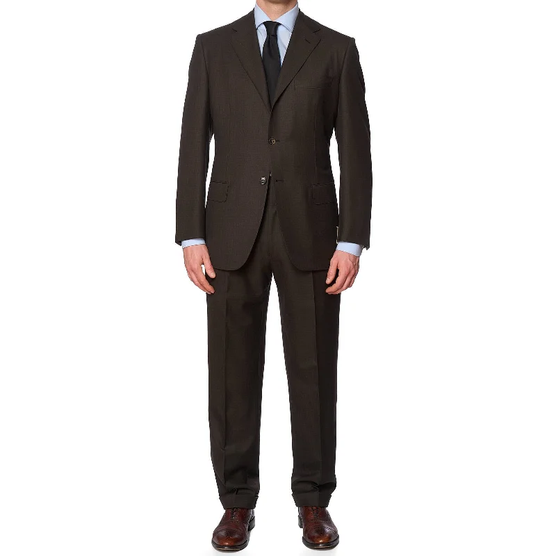 Classic Jackets Bold Pants D'AVENZA Handmade Diplomat Brown Wool Super 120's Suit EU 50 NEW US 40 Classic Jackets Bold Pants D'AVENZA Handmade Diplomat Brown Wool Super 120's Suit EU 50 NEW US 40