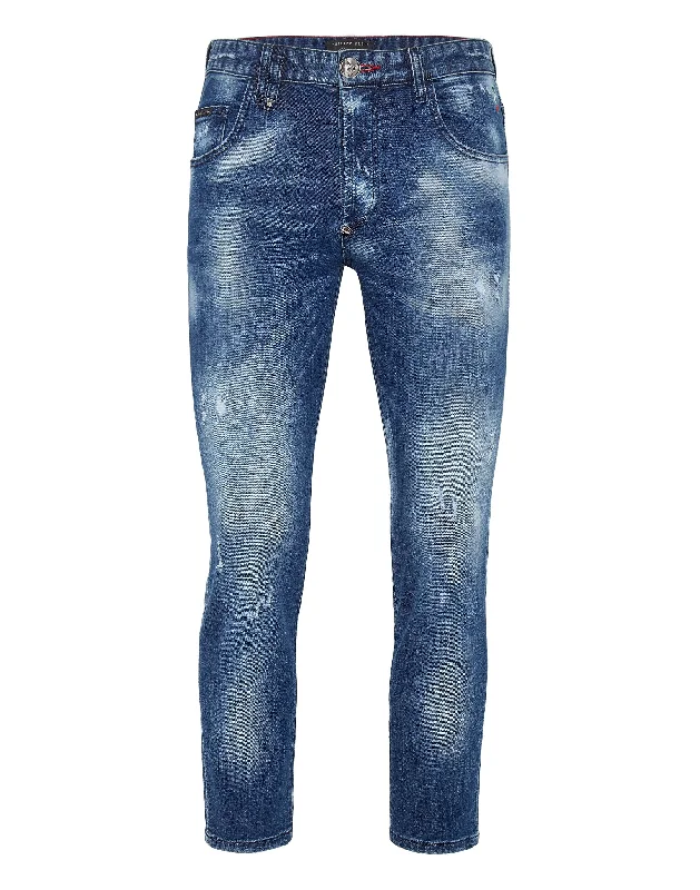 Denim Trousers Skinny Destroyed Iconic Plein