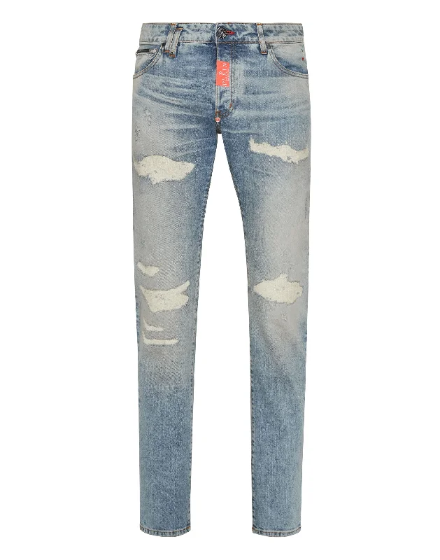 Trendy Apparel Sporty T-shirts Denim Trousers Super Straight Cut Premium Hexagon