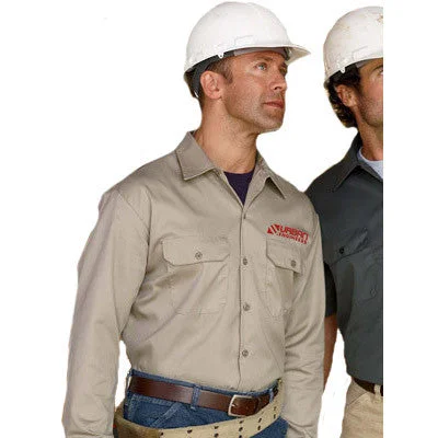 Relaxed Casuals Trendy Basics Dickies Men's 5.2oz Long-Sleeve Work Shirt