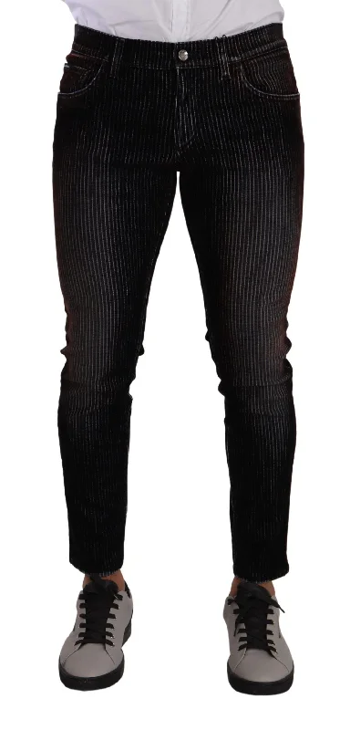 Relaxed Activewear Versatile Shorts Dolce & Gabbana Sleek Striped Slim Fit Men's blue Relaxed Activewear Versatile Shorts Dolce & Gabbana Sleek Striped Slim Fit Men's blue