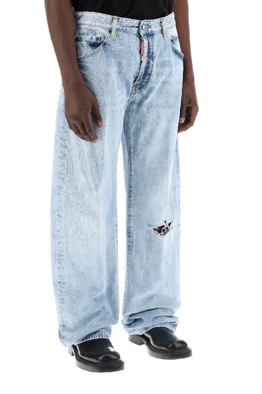 Dsquared2 "oversized Jeans With Destroyed