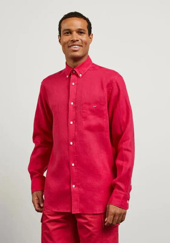 Soft Knitwear Cozy Hoodies Eden Park Linen Shirt, Pink