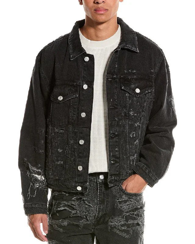 Street-Friendly Wear Everyday Jackets FRAME Denim Destructed Trucker Jacket