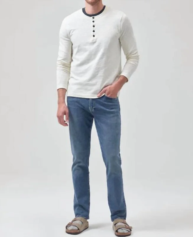 Casual Sneakers Smart Sweaters Gage Slim Straight Denim In Park