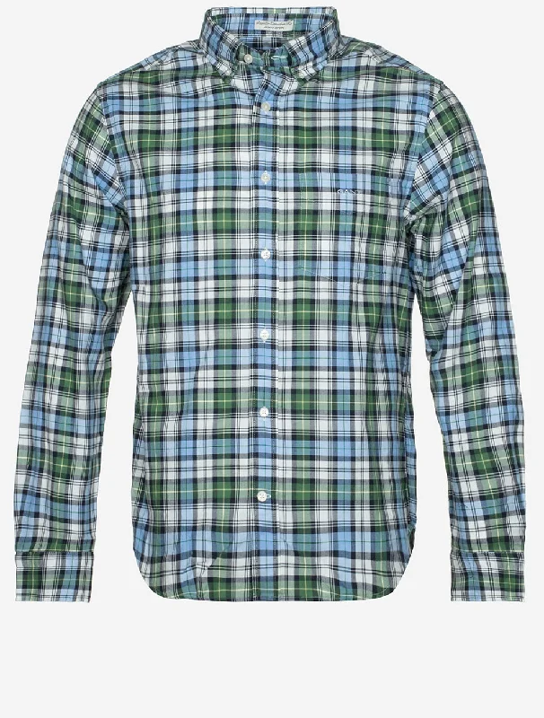 Urban Wear Sleek Outerwear Regular Archive Oxford Check Shirt Clear Sky