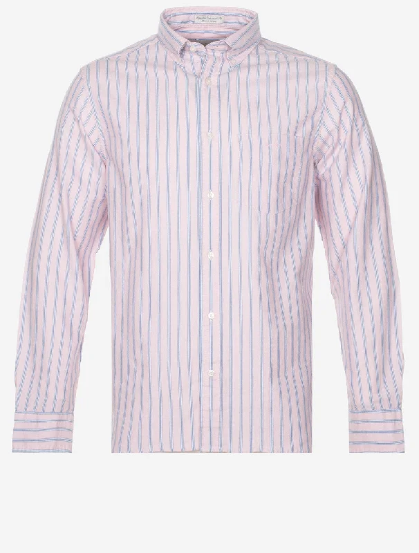 Casual Sneakers Sporty Looks Regular Archive Oxford Stripe Shirt Dusty Pink