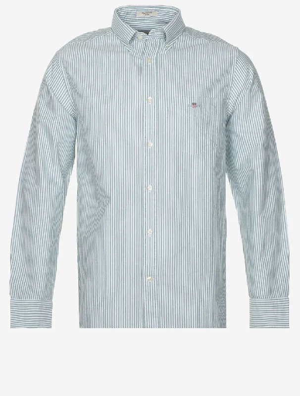 Soft Layers Sporty Sweaters Regular Fit Classic Oxford Stripe Shirt Deep Forest Green Soft Layers Sporty Sweaters Regular Fit Classic Oxford Stripe Shirt Deep Forest Green