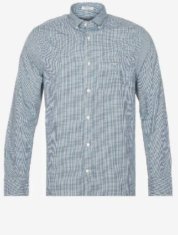 Fashion Comfort Stylish Footwear Regular Poplin Micro Gingham Shirt Deep Forest Green Fashion Comfort Stylish Footwear Regular Poplin Micro Gingham Shirt Deep Forest Green