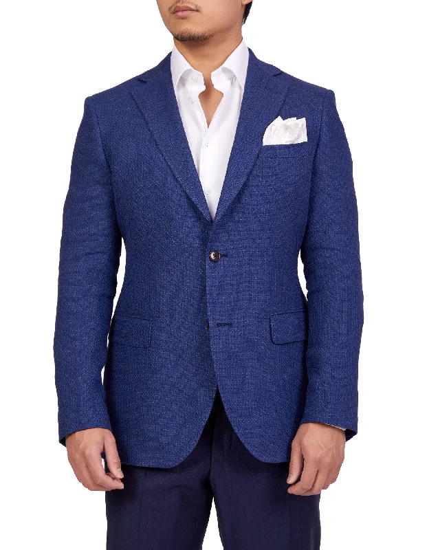 Smart Looks Versatile Tops Henry Sartorial Corby Linen Blazer Navy REG