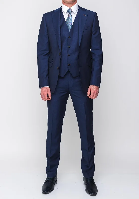 Herbie Frogg Mayfair Tailored Fit  Three Piece Suit, Navy