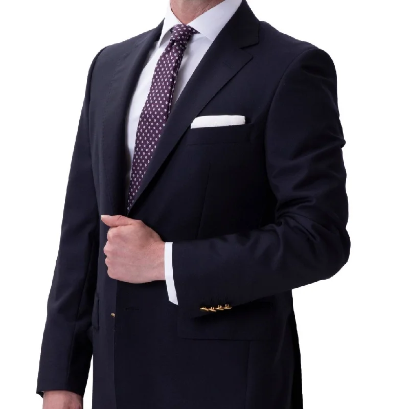 Easy Pants Active Gear HENRY SARTORIAL Milan Notch Lapel Zegna Fabric Travel Plain Twill Blazer NAVY LG Easy Pants Active Gear HENRY SARTORIAL Milan Notch Lapel Zegna Fabric Travel Plain Twill Blazer NAVY LG
