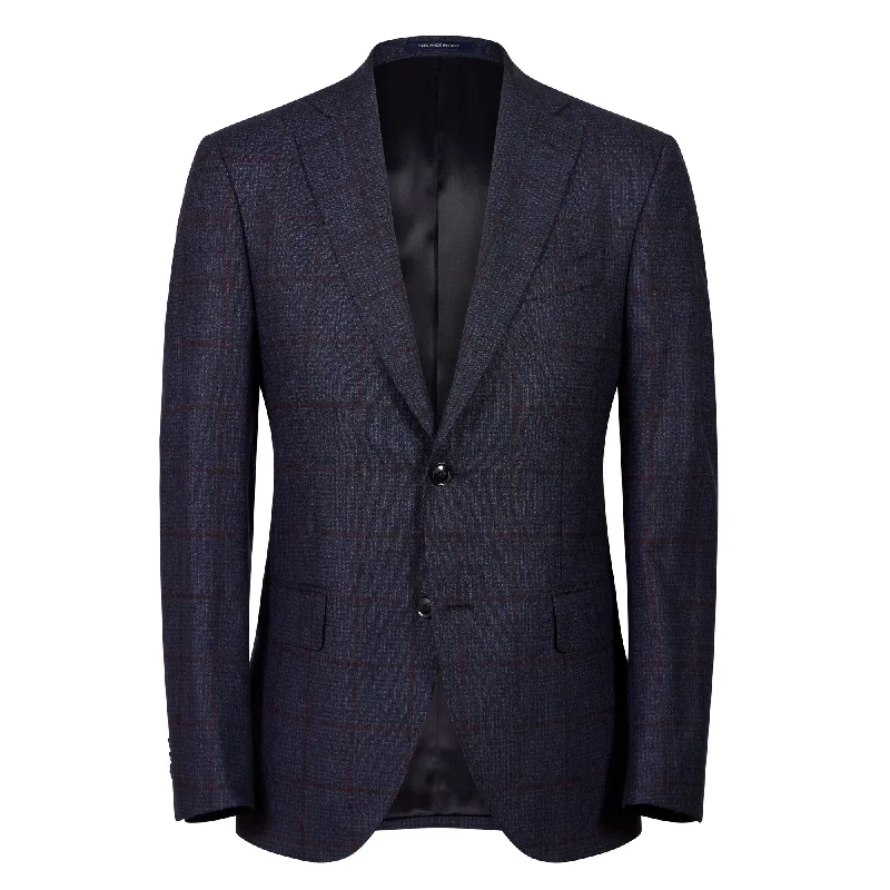 Easy Fit Comfortable Hoodies HENRY SARTORIAL X LATORRE Check Jacket BLUE CHECK