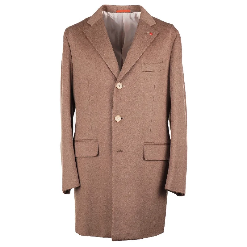 Street Gear Cool Outerwear Isaia Tan Cashmere Overcoat