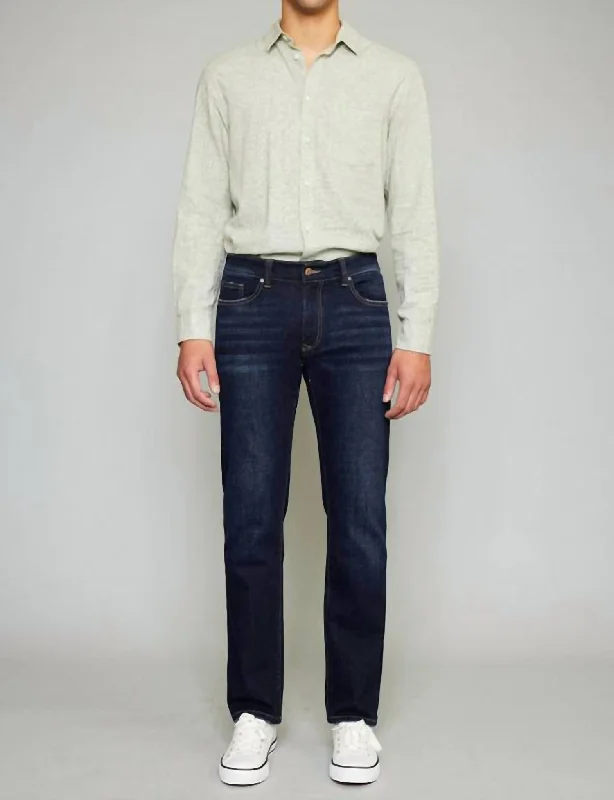 Comfy Hoodies Warm Layers James Slim Straight Jean In Dark Wash