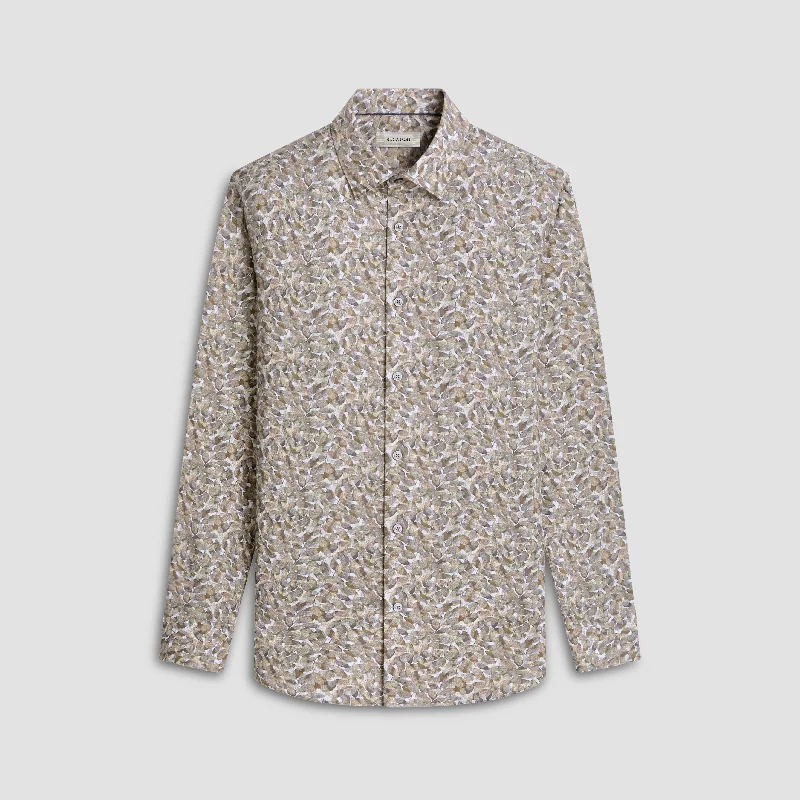 Simple Outfits Comfortable Wardrobe Julian Leaf Print Shirt