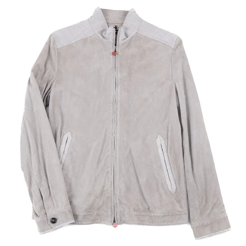 Kiton Suede and Cashmere Bomber Jacket