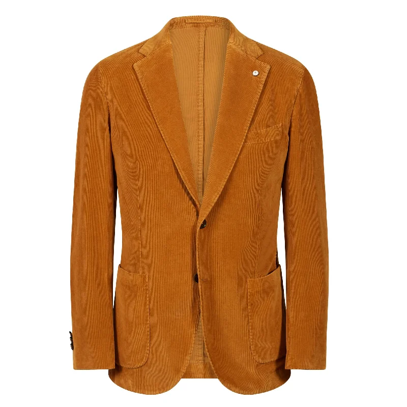 Casual Layers Basic Hoodies L.B.M. 1911 Unstructured Two-Button Jacket CAMEL REG