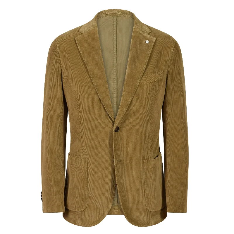 Cozy Pants Cool Outerwear L.B.M. 1911 Unstructured Two-Button Jacket KHAKI REG
