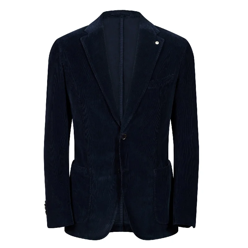 Versatile Knitwear Everyday Jackets L.B.M. 1911 Unstructured Two-Button Jacket NAVY REG Versatile Knitwear Everyday Jackets L.B.M. 1911 Unstructured Two-Button Jacket NAVY REG