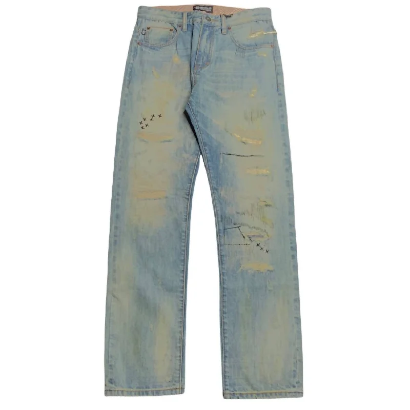 Men's Destroyed Jeans In 400 Blue