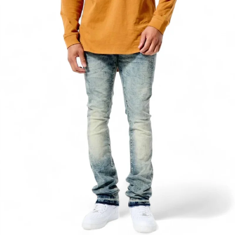 Lightweight T-shirts Weekend Wear Men's Martin Stacked Woodstock Denim Jean In Death Valley