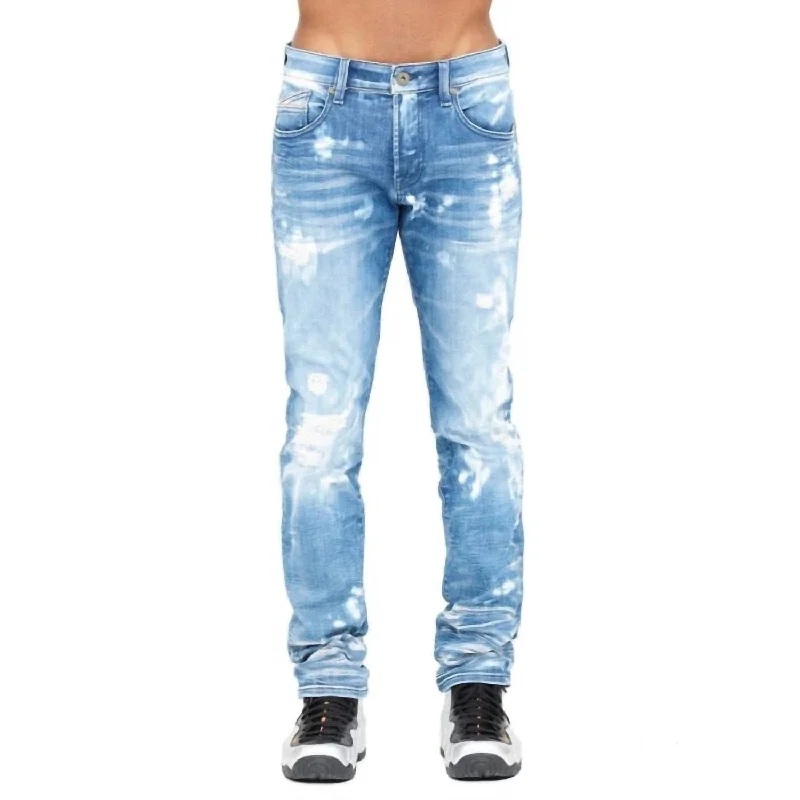 Casual Layers Comfortable Hoodies Men's Rocker Premium Stretch Jeans In Dune