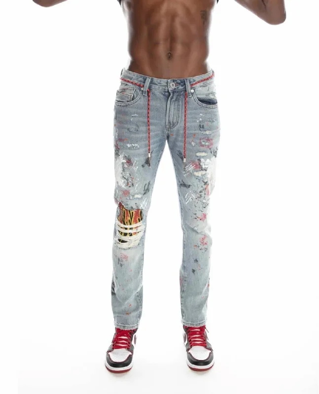 Flexible Wear Relaxed Footwear Men's Rocker Slim Jeans In Maiden