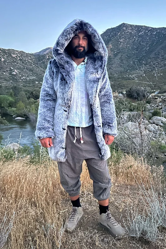 Casual Essentials Practical Jeans Men's Short Desert Warrior Coat in "Dark Pegasus" Chinchilla