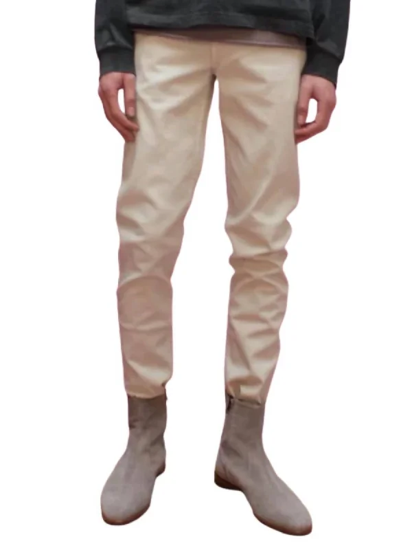 Modern Casuals Urban Pants Men's Slim Fit Jeans In Off White