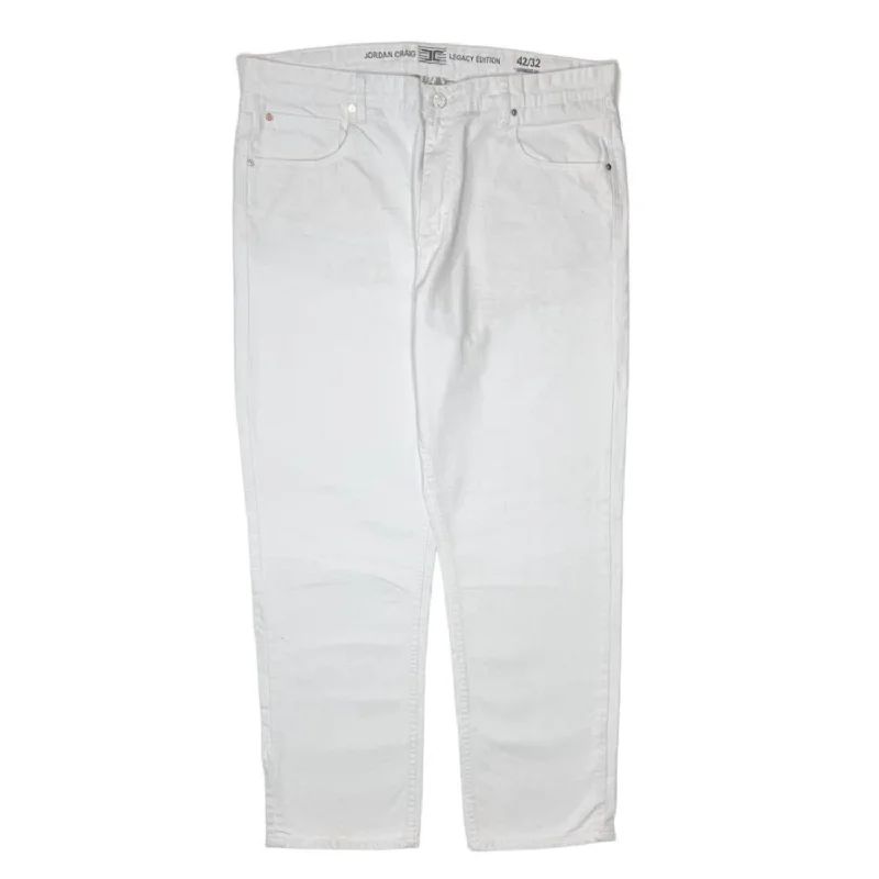 All-Purpose Wear Minimalist Jackets Men's Straight-Fit Jean In White