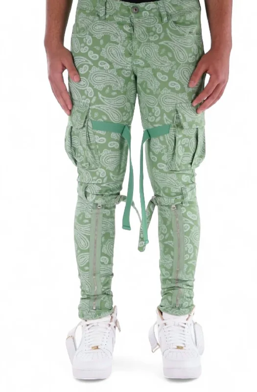 Simple Outfits Modern Pants Men's V39 Paisley Jean In Green