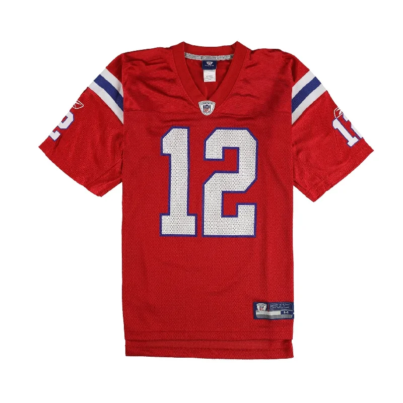 Casual Sneakers Classic Shirts NFL Mens Brady 12 Jersey, Red, Medium