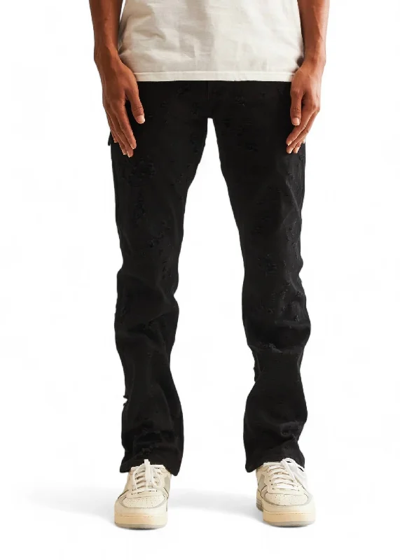 Cool Casuals Comfy Shirts Owen Straight Denim Jean In Jet Black