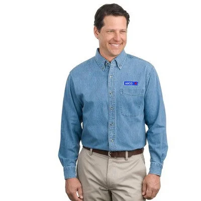 Soft Sweaters Stylish Casuals Port Authority Denim Shirt - Longsleeve