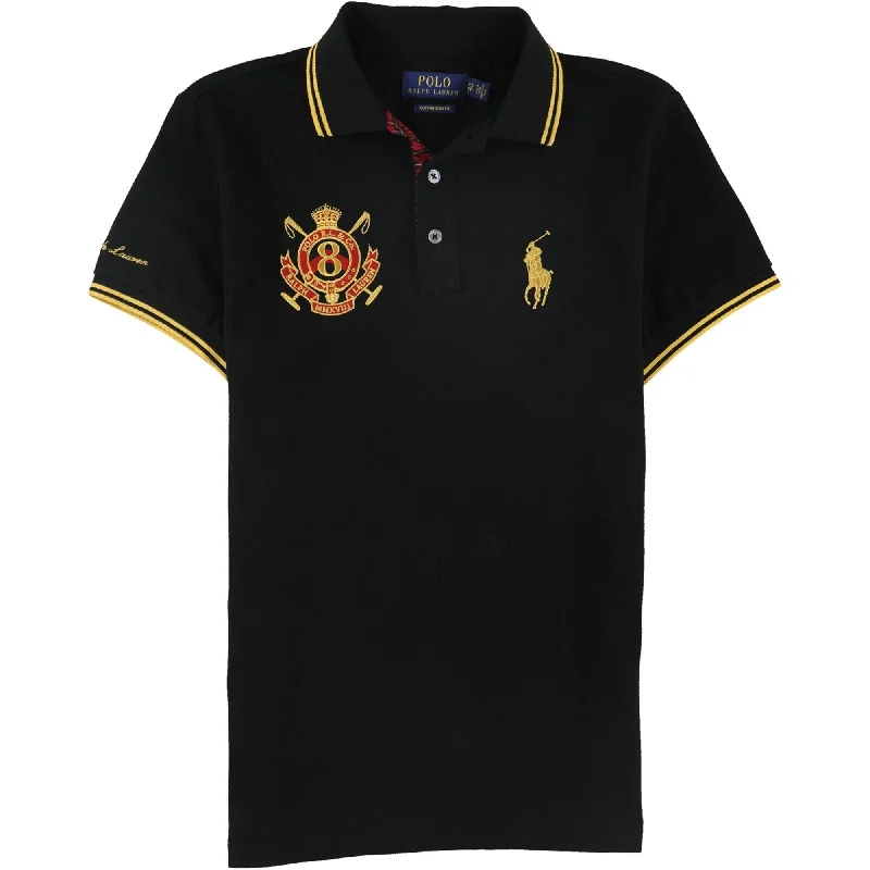 Practical Looks Sporty T-shirts Ralph Lauren Mens Embroidered Rugby Polo Shirt, Black, Medium Practical Looks Sporty T-shirts Ralph Lauren Mens Embroidered Rugby Polo Shirt, Black, Medium