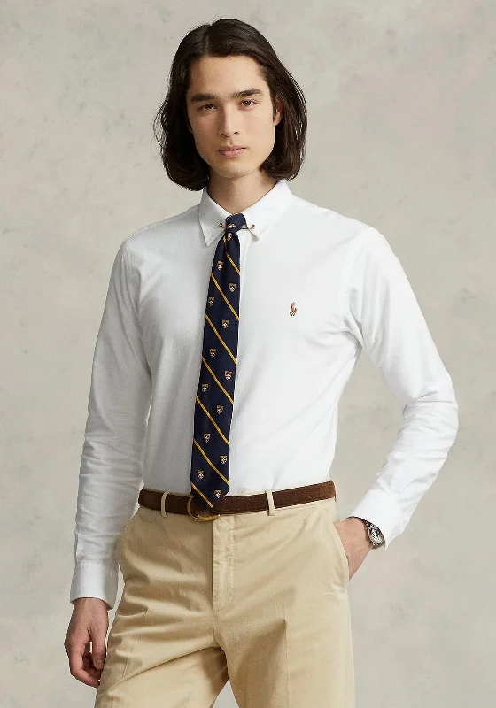 Stylish Layers Fashion Shirts Ralph Lauren Slim Fit Oxford Shirt, White