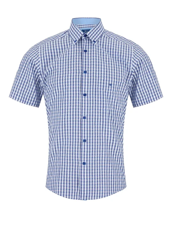 Easy Fit Everyday Jackets Daniel Grahame Ivano Check Short Sleeve Shirt, Blue Multi
