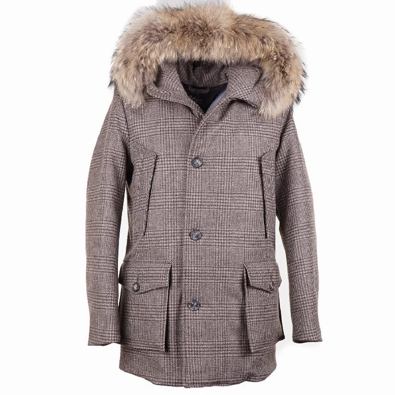 Soft Layers Cool Shorts Rifugio Down-Filled Wool Parka with Fur Hood