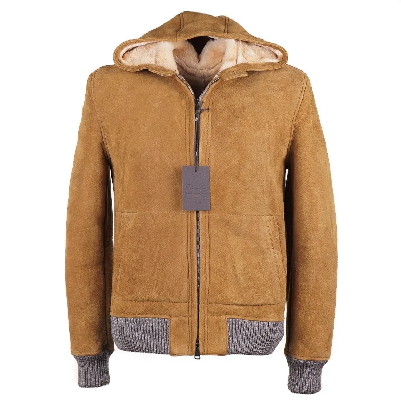 Relaxed Casuals Modern Jackets Rifugio Hooded Shearling Leather Jacket
