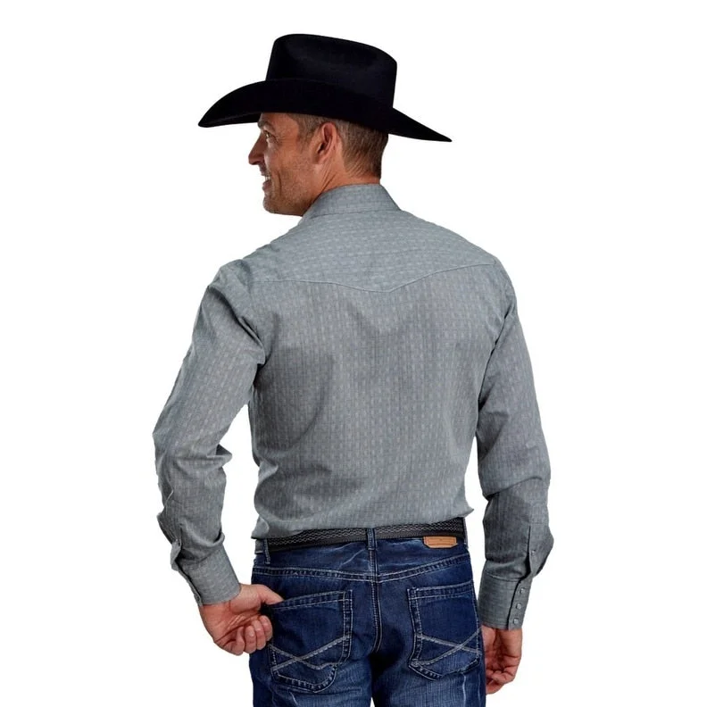 Comfortable Knitwear Fashion Hoodies Roper Western Shirt Mens Abstract L/S Snap Gray 01-001-0172-0701 GY Comfortable Knitwear Fashion Hoodies Roper Western Shirt Mens Abstract L/S Snap Gray 01-001-0172-0701 GY
