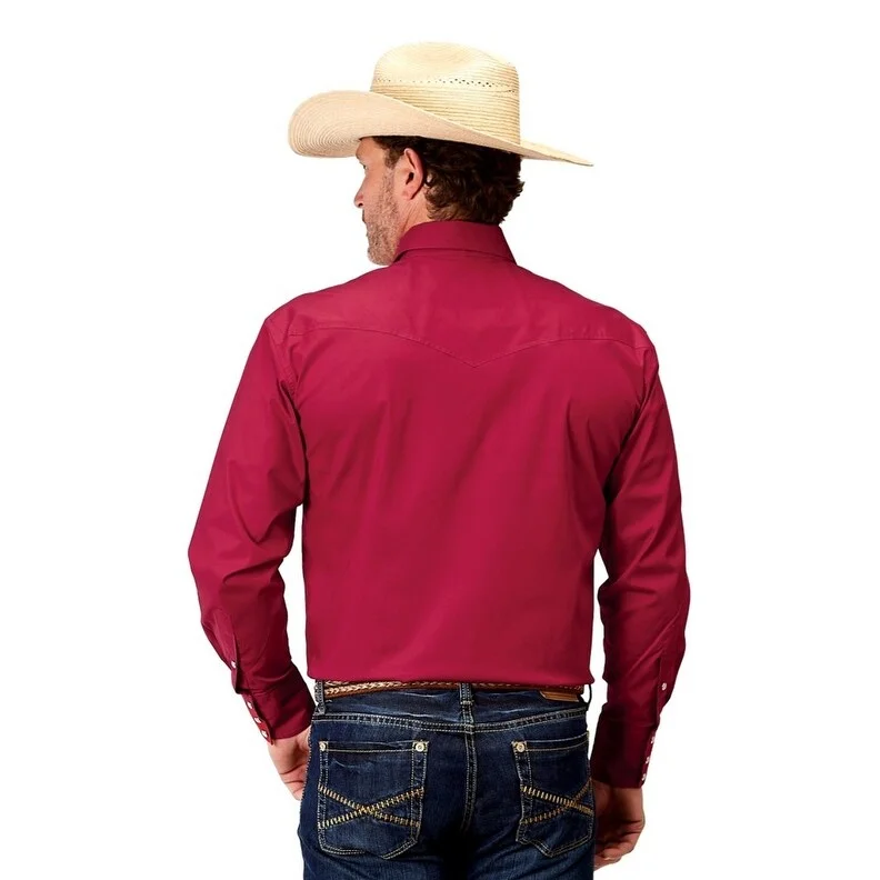 Classic Wear Classic Suits Roper Western Shirt Mens L/S Amarillo Stretch Red 03-001-0265-2107 RE Classic Wear Classic Suits Roper Western Shirt Mens L/S Amarillo Stretch Red 03-001-0265-2107 RE