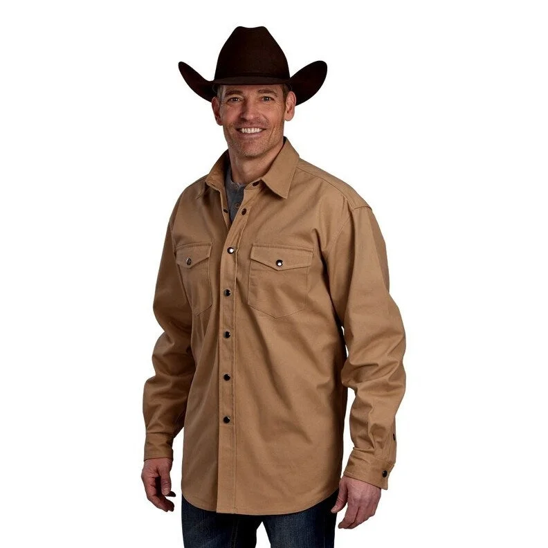 Cool Jackets Simple Jackets Roper Western Shirt Mens L/S Cotton Twill Khaki 03-001-0423-6630 TA Cool Jackets Simple Jackets Roper Western Shirt Mens L/S Cotton Twill Khaki 03-001-0423-6630 TA