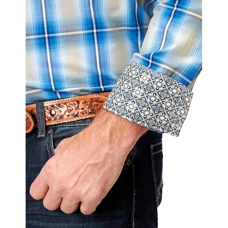 Casual Knitwear Stylish Accessories Roper Western Shirt Mens L/S Plaid Snap Blue 03-001-0278-2098 BU Casual Knitwear Stylish Accessories Roper Western Shirt Mens L/S Plaid Snap Blue 03-001-0278-2098 BU